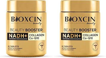 Bioxcin Beauty Booster   NADH, Tip I-III Kolajen, C Vitamini, Hyal ronik Asit, Biotin, Koenzim Q10 ve  inko  erikli G da Takviyesi   60 Tablet 2 paketi