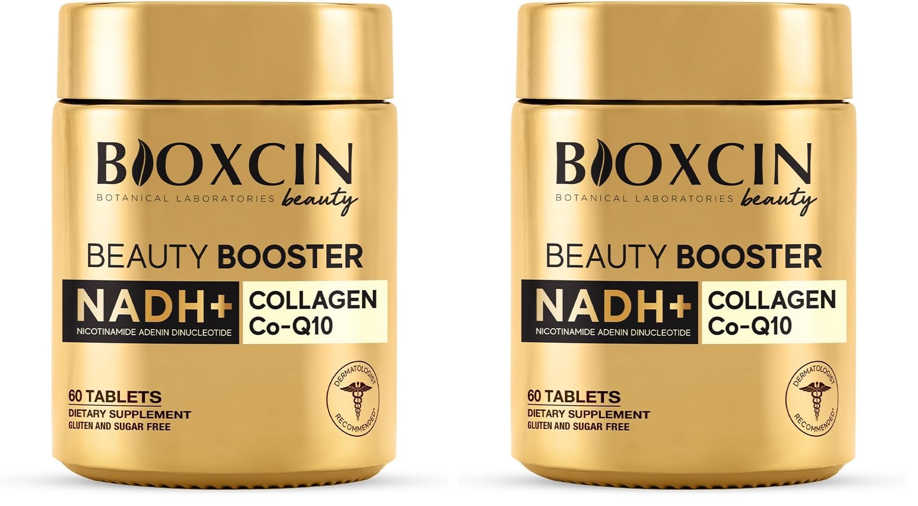 Bioxcin Beauty Booster – NADH, Tip I-III Kolajen, C Vitamini, Hyalüronik Asit, Biotin, Koenzim Q10 ve Çinko İçerikli Gıda Takviyesi – 60 Tablet (2 paketi)