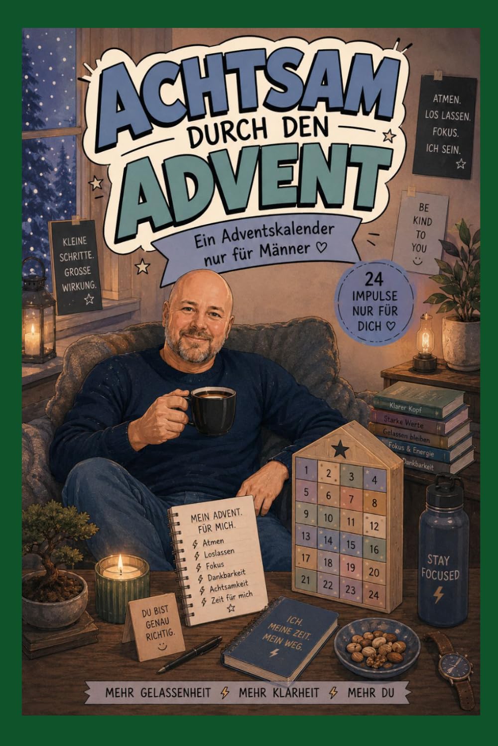 Achtsam durch den Advent- Ein Adventskalender nur für Männer (Achtsamkeit-Adventskalender)