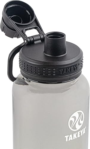 Miniatura 2 de Takeya Tritan - Botella de agua deportiva con tapa de boquilla, sin BPA y apta para lavavajillas, botella reutilizable con asa de tapa, botella de