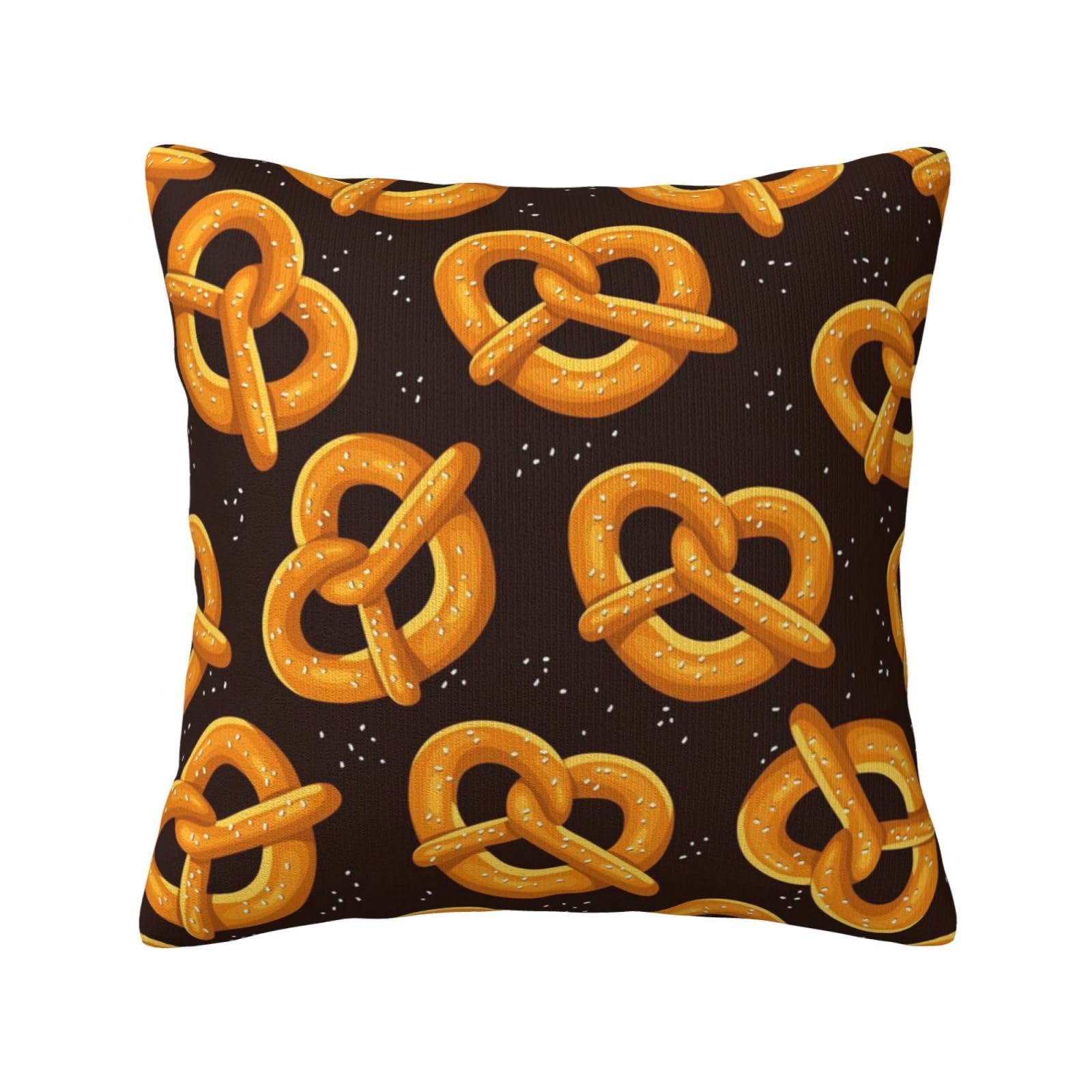 Cartoon Pretzel, Throw Pillow Cover Decorative Polyester Pillowcase Soft Cushion Covers 45x45 cm