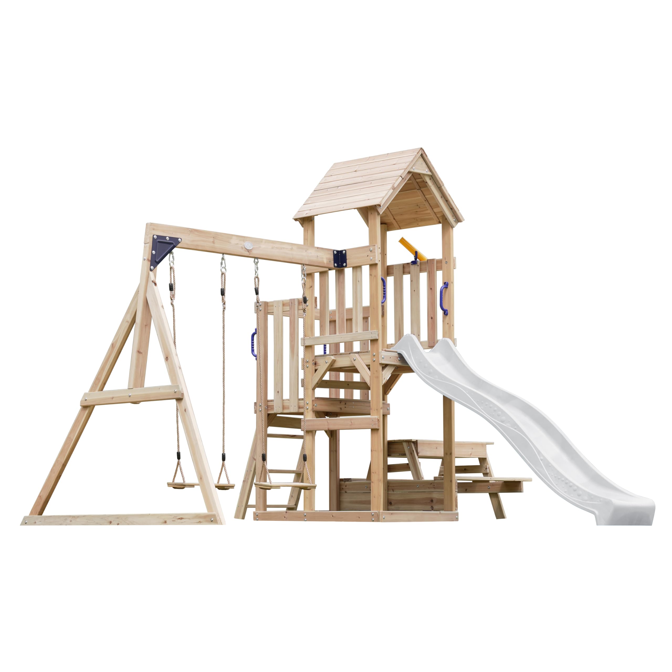AXI Beach Tower 1 Balançoire + Toboggan Bleu (A025.121.32) Au Meilleur Prix Sur