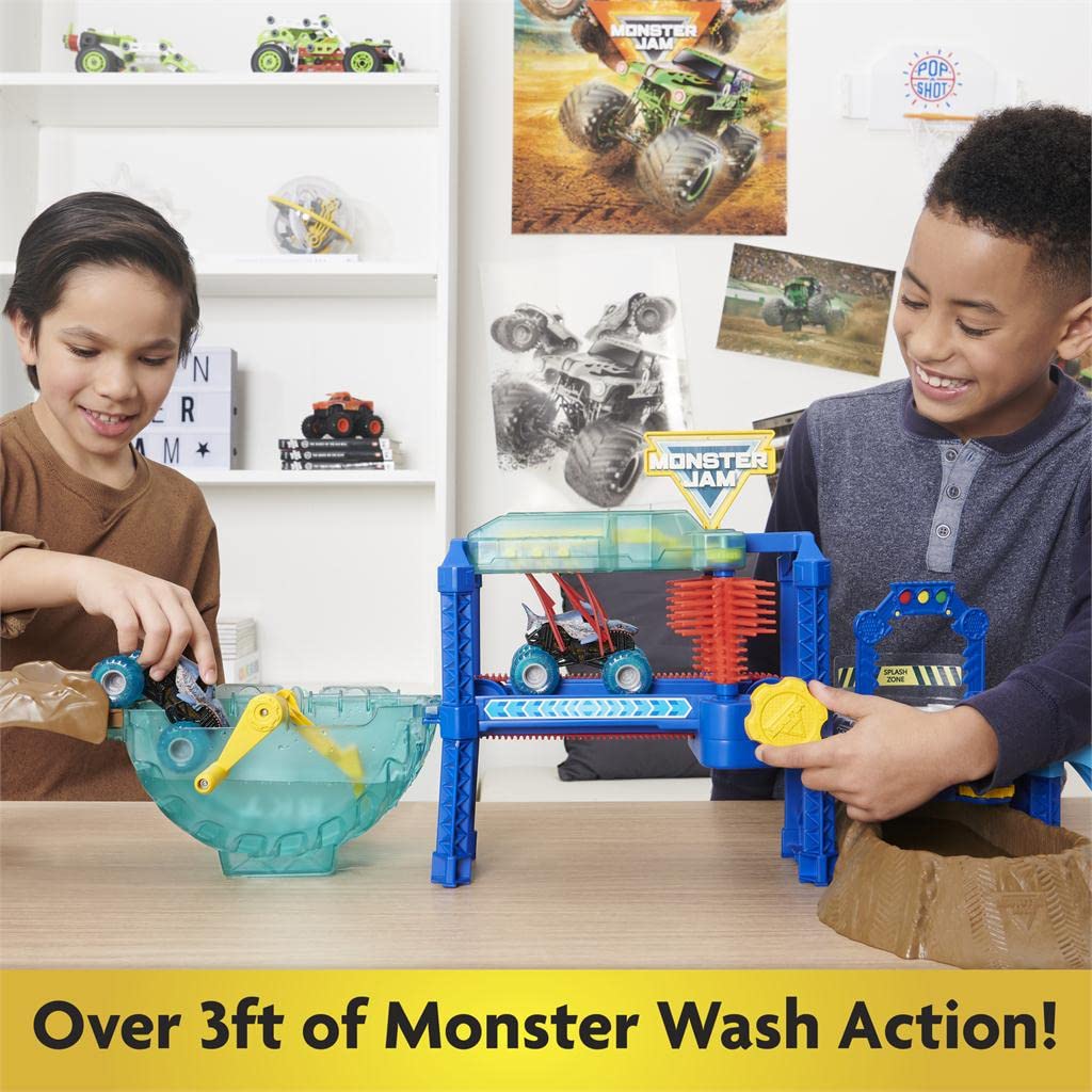 Amazon.com: Monster Jam 6060518 MNJ VHP 1t64 Power Wash Playset