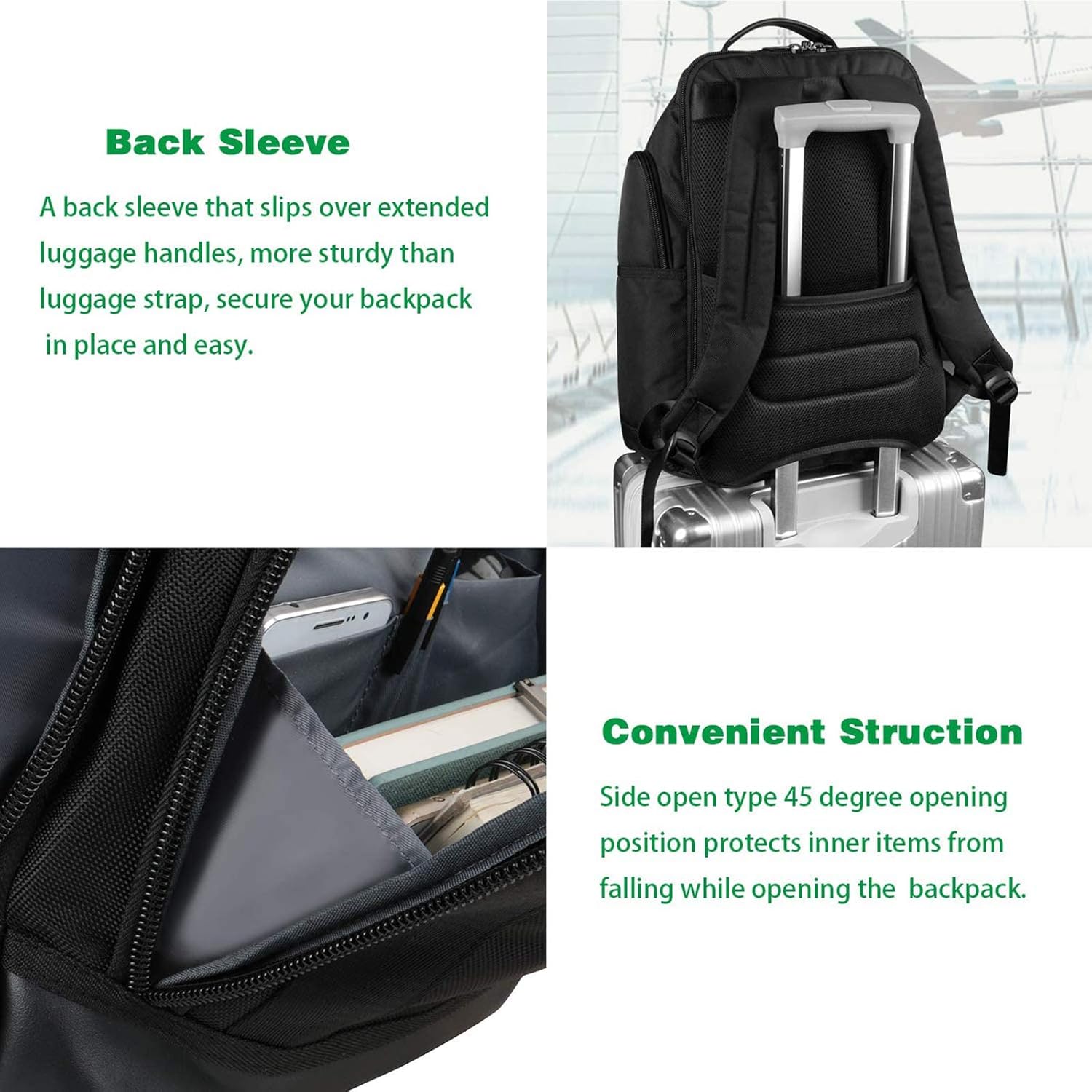 Nеw Dеаl Laptop Backpack, 17 Inch Travel Carry on Backpack for Men Women, Professional TSA Approved Business Backpack for Laptop, Large Backpack Water Resistant High School College Computer Bag, Black