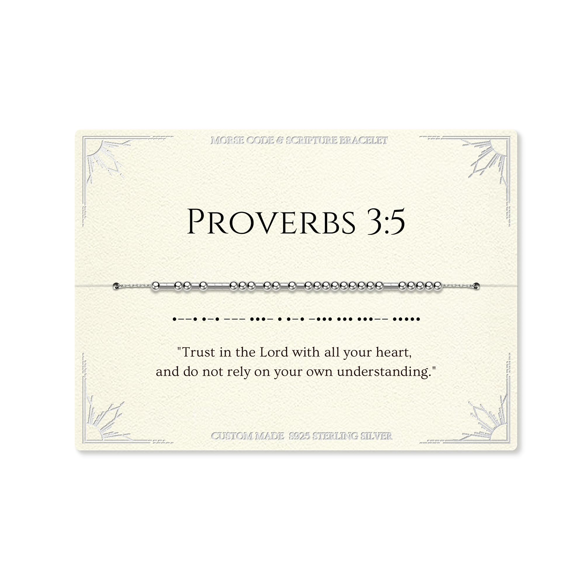 Morse Code Bracelets for Women, Christian Bible Verse Bracelets, Scripture S925 Sterling Silver Inspirational Faith Jewelry, Religious Gifts for Women