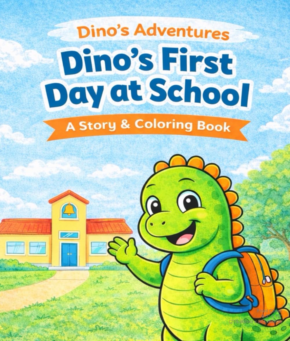 Dino’s First Day at School: A Story, Coloring, and Activity Book for Preschoolers (Dino's Adventures)