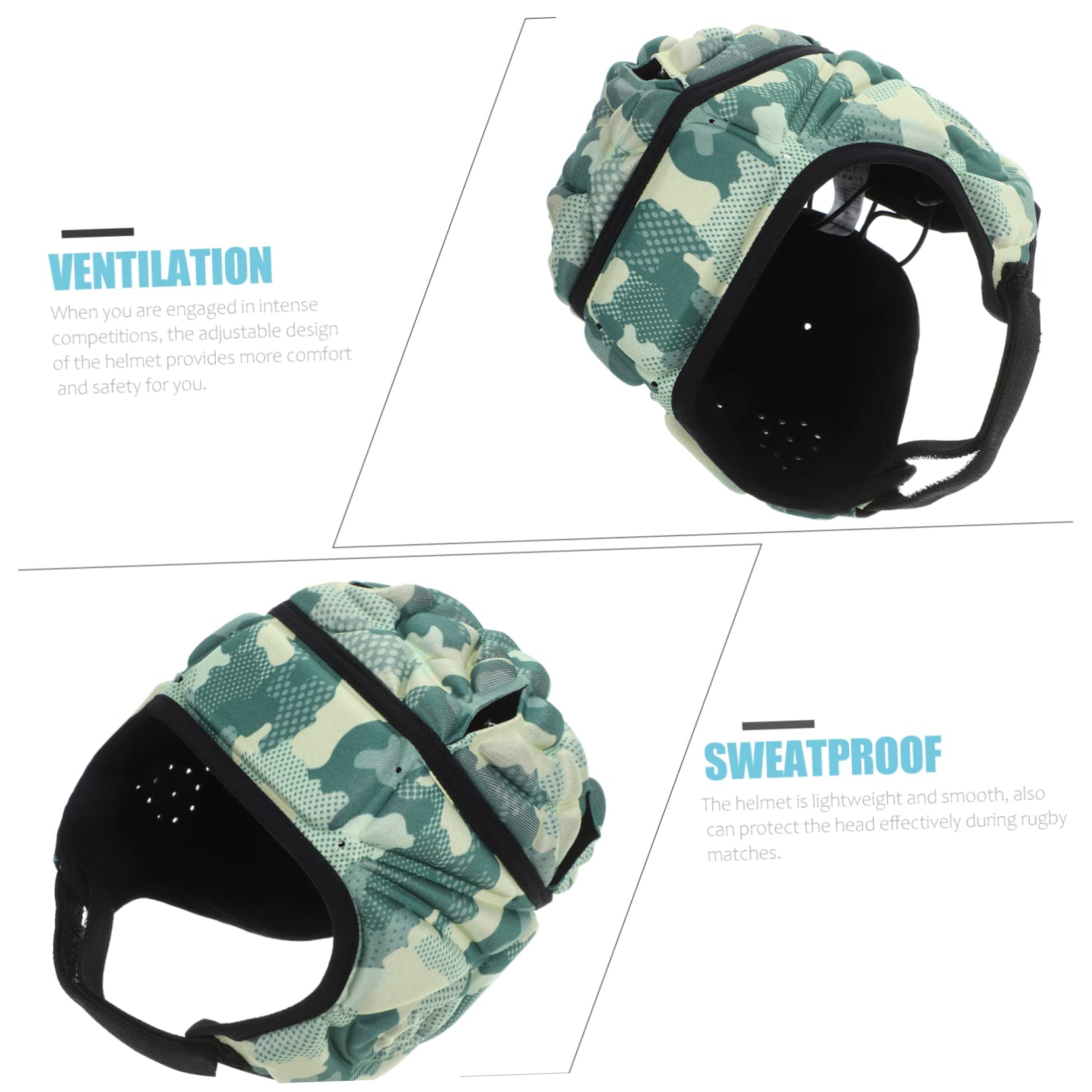 4 Piezas Tapa de Parachoques Juventud Cascos Casco de fútbol Juvenil Casco Deportivo Equipo de protección de Rugby Gorra de Rugby Casco de Portero Esponja