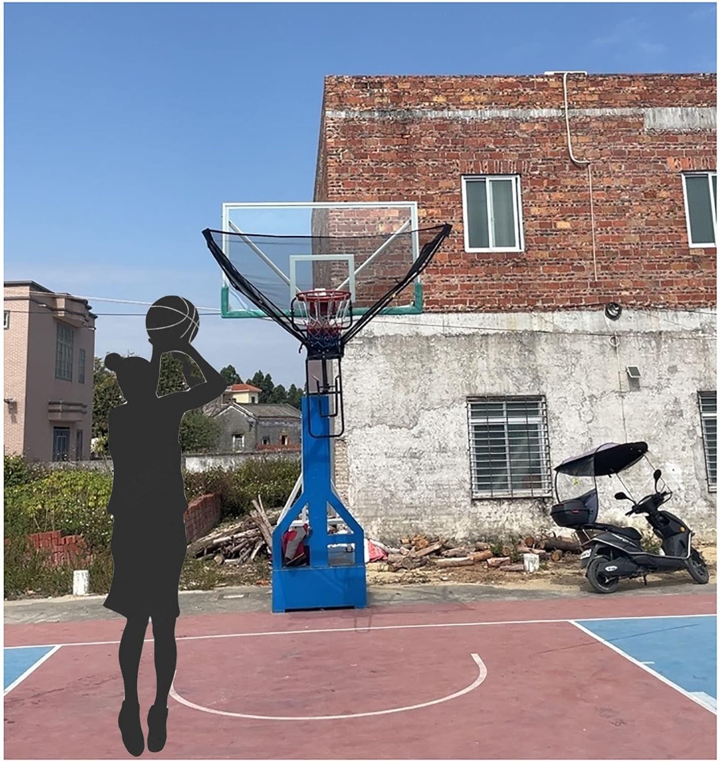 SRNSAEB Hanging Basketball Shooting Machine Ball Rebounder