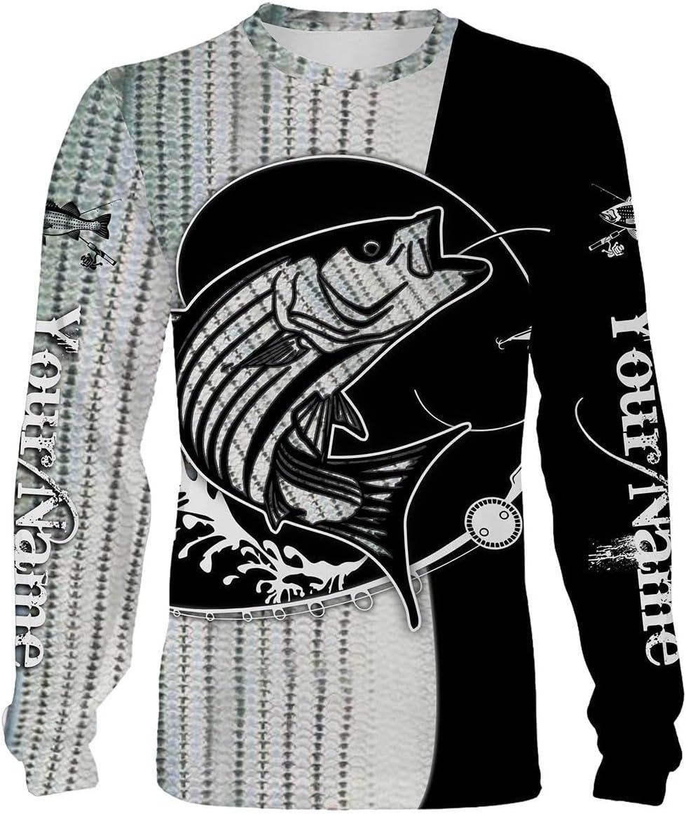 Custom Fishing Shirts for Men Long Sleeve, Fishing Shirts for Men, Us Fishing Fish Hook American Flag UV