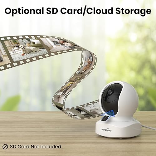 Miniatura 6 de wansview Cámara de seguridad, cámara IP, cámara WiFi para interiores para el hogar, para bebémascotaniñera, visión nocturna de audio de 2 vías,