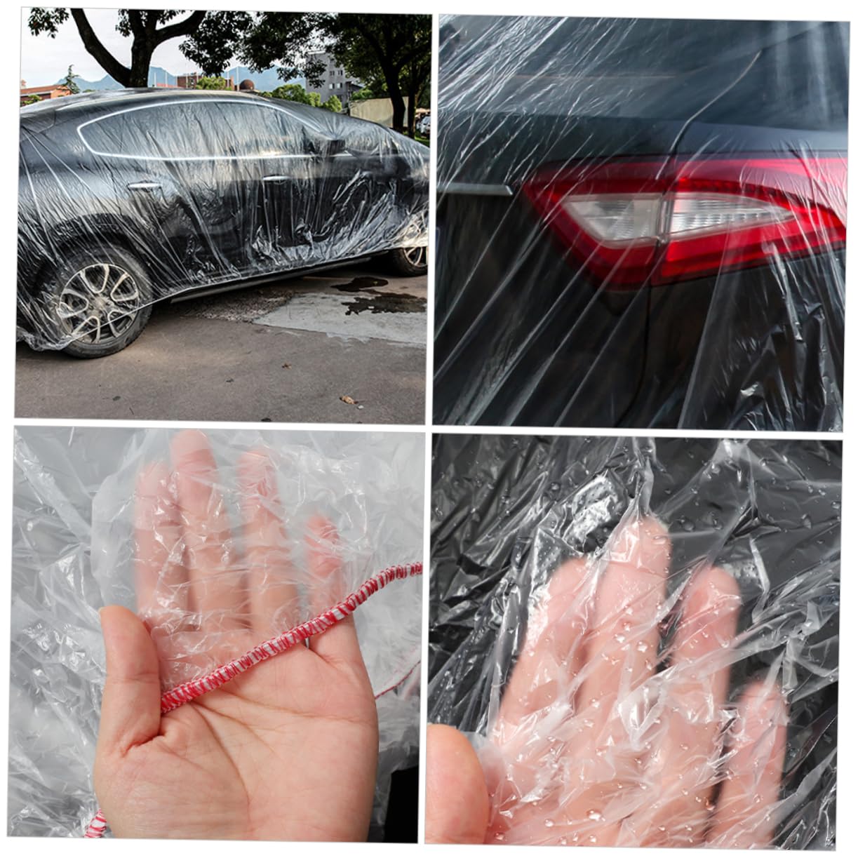 ULTECHNOVO Car Rain Cover Outdoor Vehicle Protector for Weather Use Fit for Cars for Garage Camping and Rainy — view 7