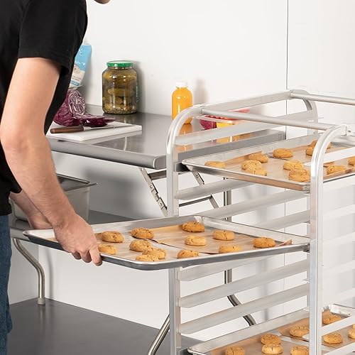 Miniatura 4 de HARDURA Bandeja perforada de aluminio para hornear de 18 pulgadas de largo x 13 pulgadas de ancho x 1 pulgada de alto, 12 paquetes, para horno en