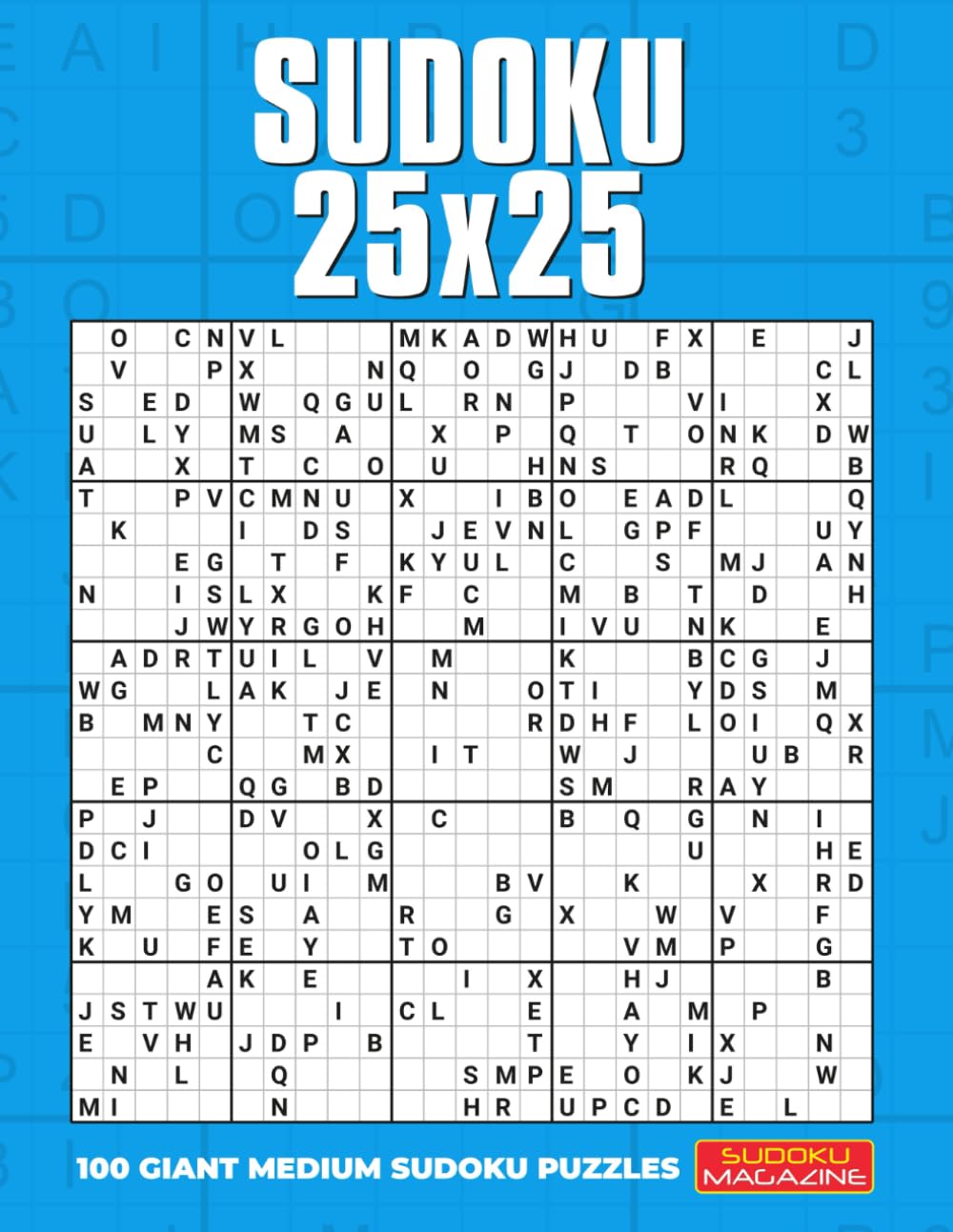 Sudoku 25x25: 100 Giant Medium Sudoku Puzzles