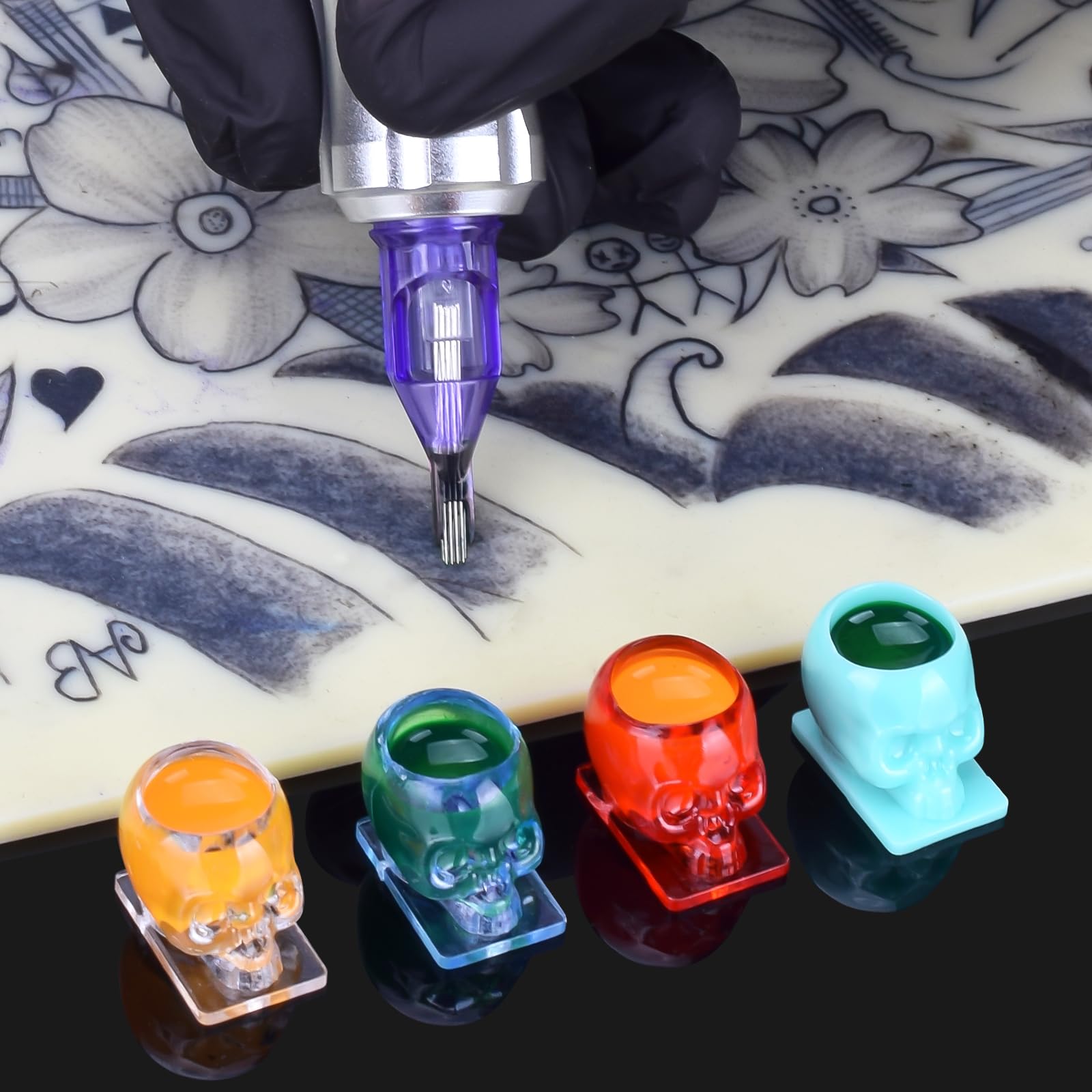 ATOMUS 50pcs Purple Tattoo Cartridge Needles 5pcs 1005RS 7RS 9S 7M1 9M1 11M1 7RM 9RM 11RM 15RM Tattoo Needles for Tattoo Gun Pen Shader Pattern for Pen Rotary Machine Tattoo Supplies
