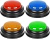 Game Buzzer Button, Sound Buzzer Button - 4 Piece Competition Prop Quick Answer Button - Family Night Response Buzzer for Guessing, Debating, Voting and Competition
