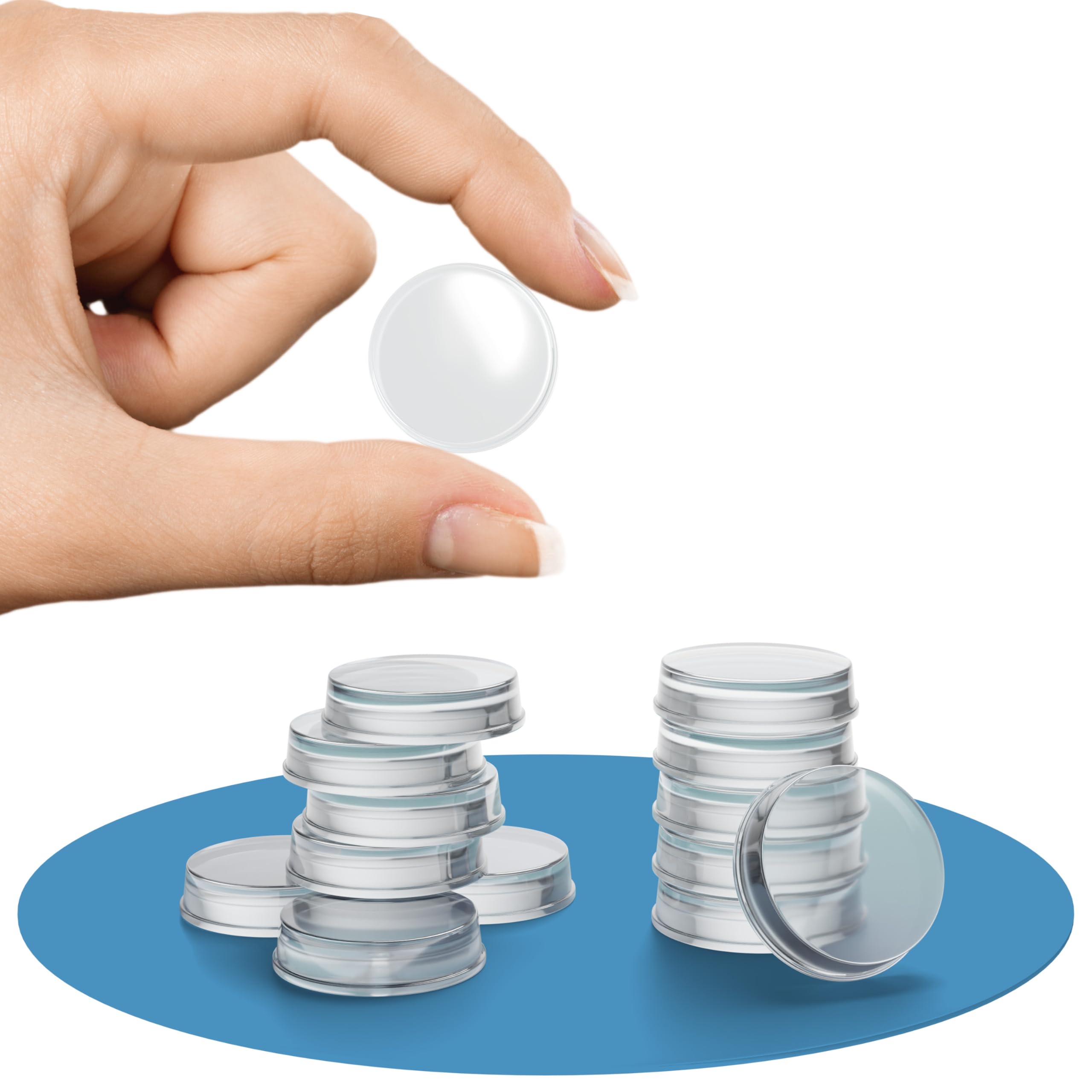 GALACE Fermaporta Adesivo da Muro Bianco [6 pezzi] – 20mm Paracolpi Porta per Proteggere Pareti – Gommini per Porte come Fermaporta da Pavimento o da Maniglia – Proteggi Maniglia Porta – Ferma Porte