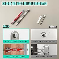 Vista 2 de Anclajes para muebles a prueba de bebés, anclajes de pared para muebles antipuntas para asegurar la cómoda y la estantería, kit de correas