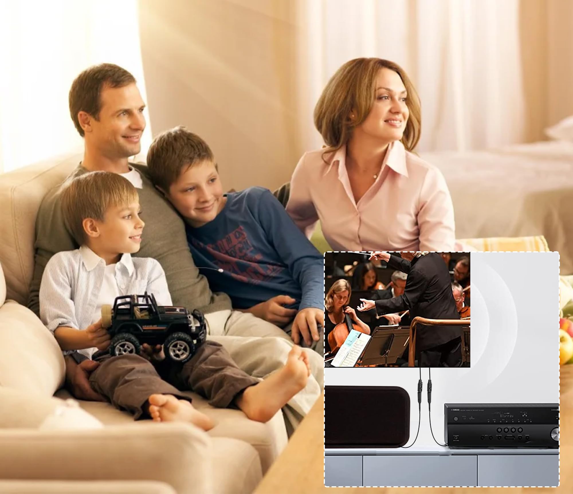 Cavo audio digitale, 1 ingresso maschio e 2 uscite femmina, 1 piede, cavo audio ottico digitale, adatto per home theater e televisori Toslink Digital Fiber Optical Audio Splitter.