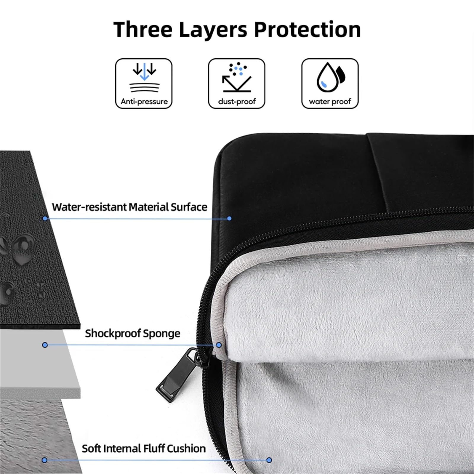Valigetta 24 Ore Uomo Borsa for laptop da 19 pollici, resistente ai terremoti, impermeabile e all'usura