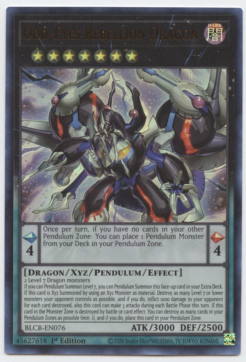 YU-GI-OH! Odd-Eyes Rebellion Dragon - Ultra Rare - 1st Edition