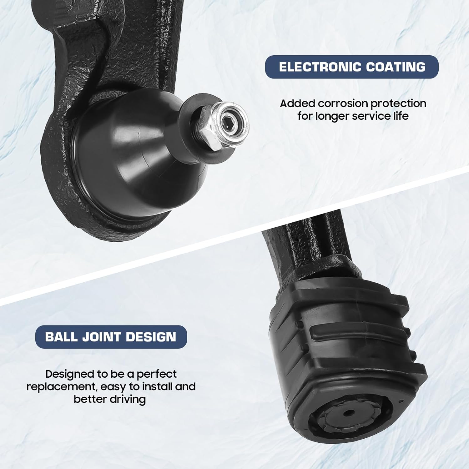Front Lower Control Arm Ball Joint Fit for 2001-2004 Chrysler Town & Country Dodge Caravan Grand Caravan 2001-2003 Voyager Replace K620004 K620005-10pc Set