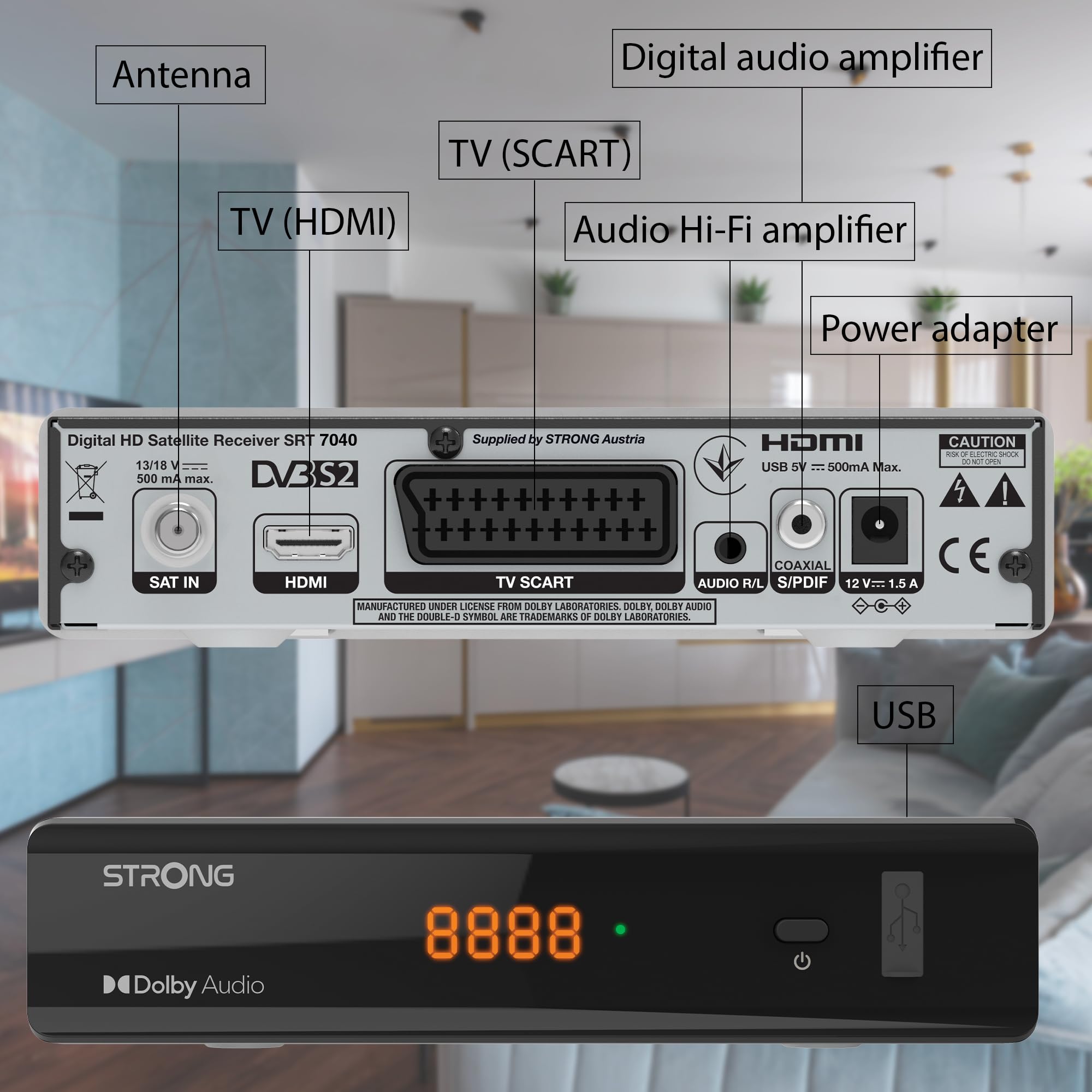 Strong SRT 7040 Satellitenreceiver DVB-S2 HDTV-Empfänger