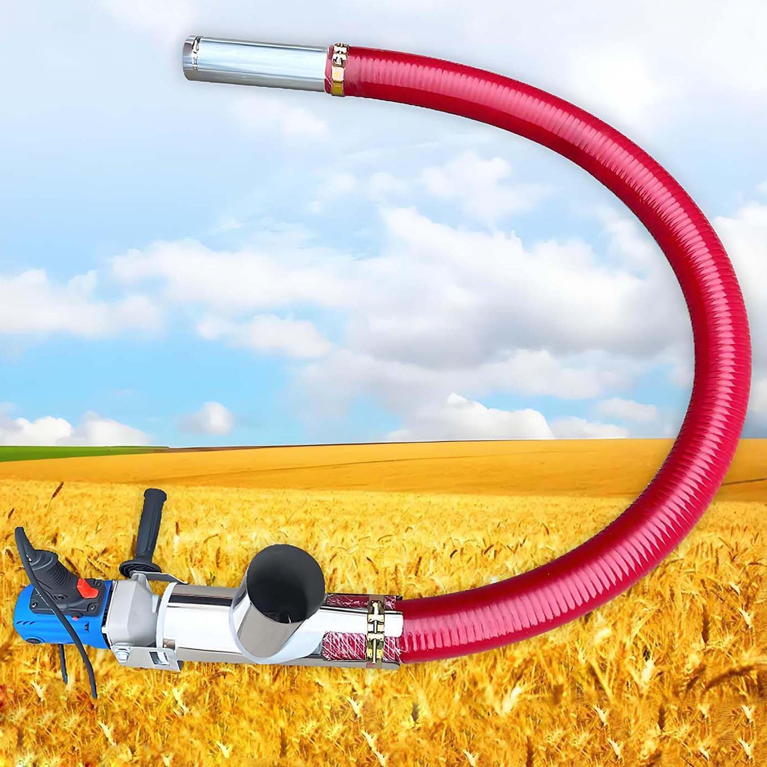 Bomba de grano eléctrica de 2 m para agilizar la carga de remolques y silos agrícolas
