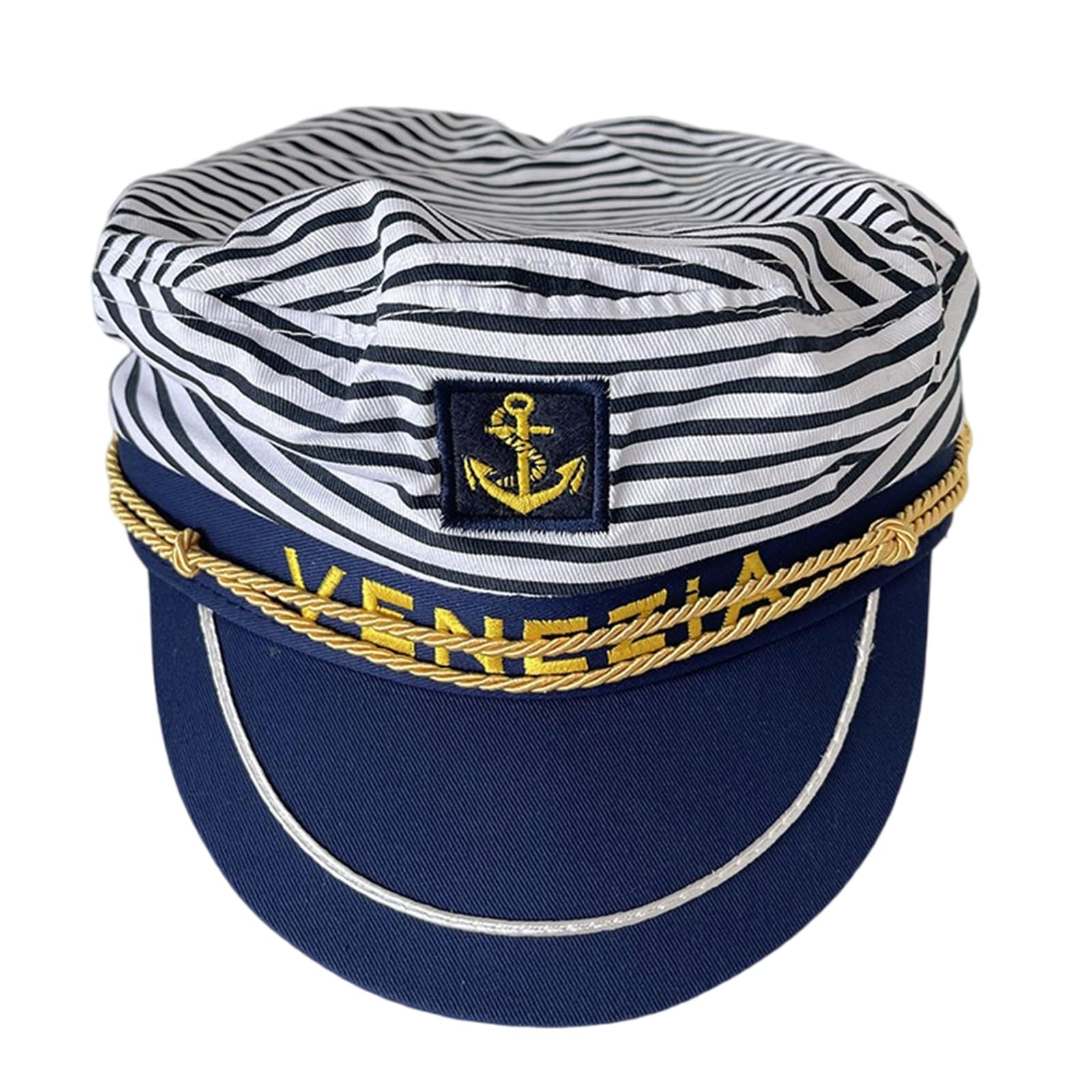MICFENY Sailors Captain Hat Breathable Cotton Headwear Sailors Costume Comfortable For Costume Parties And Casual Outfits