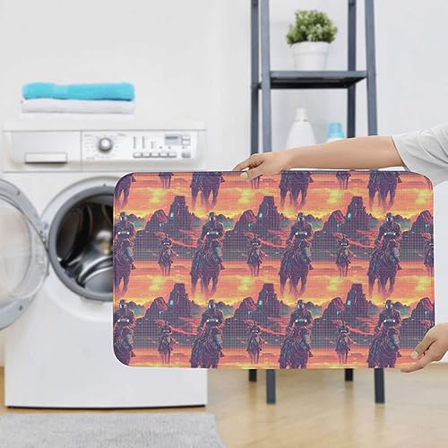 Miniatura 6 de Cyber Retro Western Cowboy Print Bathroom Rugs Sets 3 Piece, Absorbent Bathroom Mat Rugs Non SlipToilet Rugs U Shaped WashableToilet Seat Lid Cover
