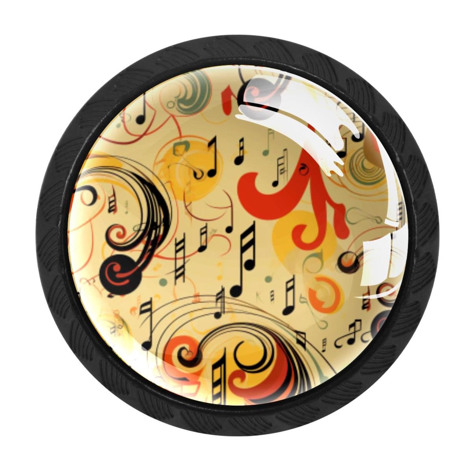CHENZZZZ 4 Pieces Kitchen Cabinet Knobs Music Note Drawer Knobs Dresser Knobs Drawer Pulls Door Knobs Dresser Drawer Handles Knobs for Dresser Drawers