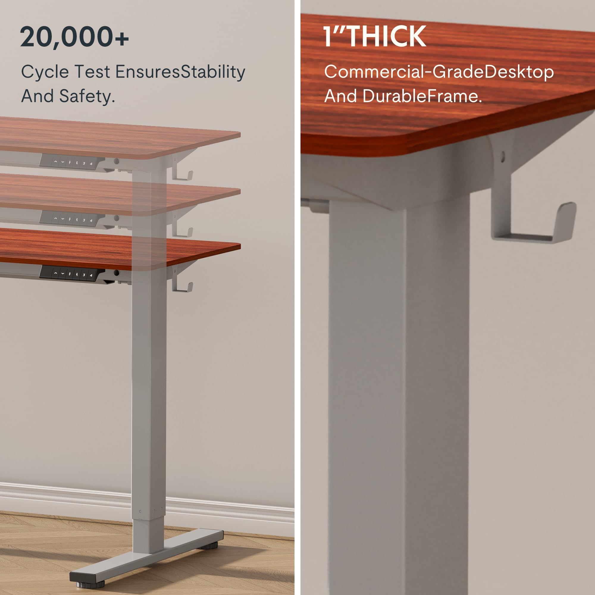 Amazon.com: FLEXISPOT EN1 One-Piece Standing Desk, 48 x 24 Inches
