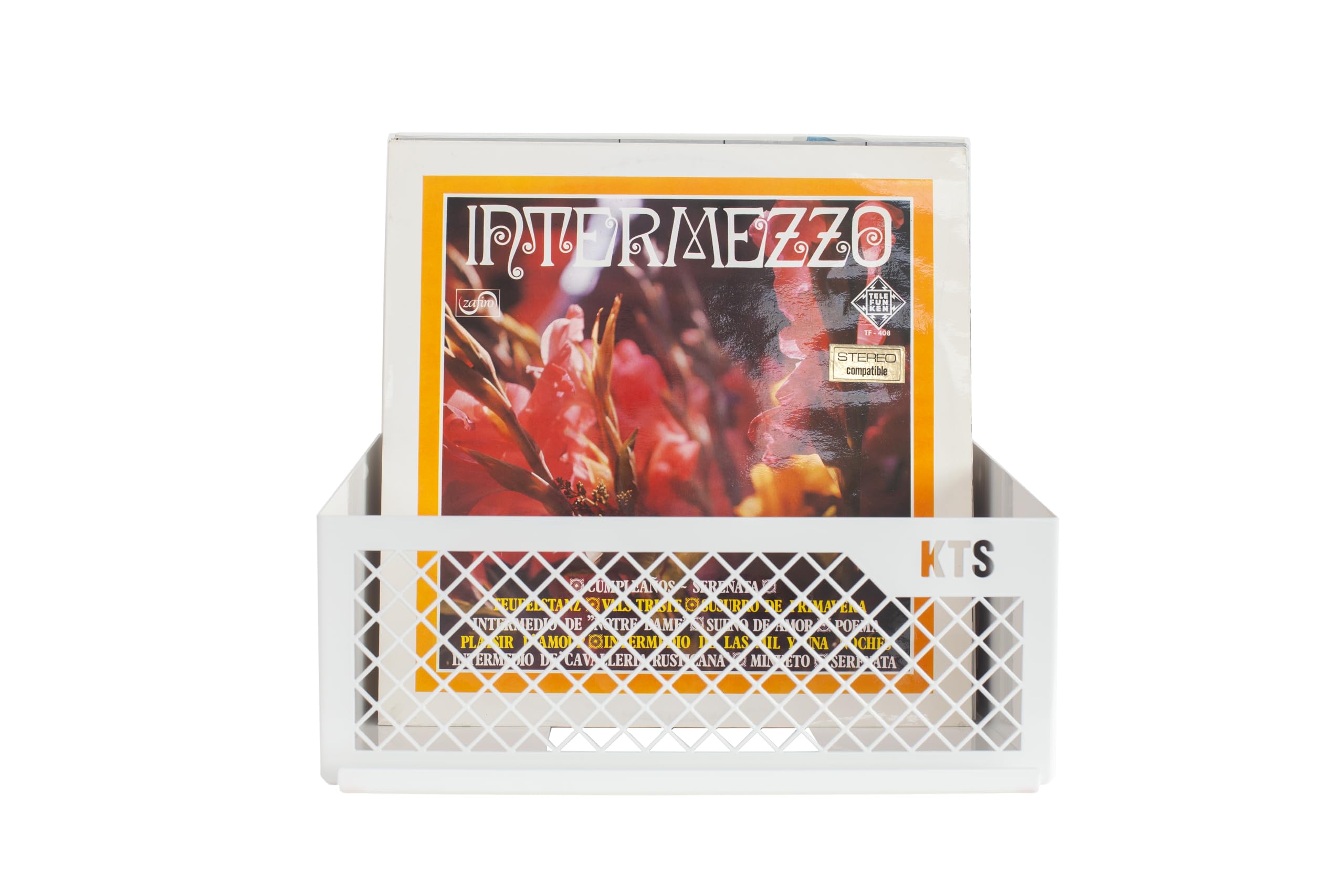 Keep Them Spinning | Vinyl Record Storage, Record Shelf Wall Mount Holder for up to 50 LPs with Now Playing Display, Record Organizer - White - Exclusive Record Storage for Vinyl Lovers.