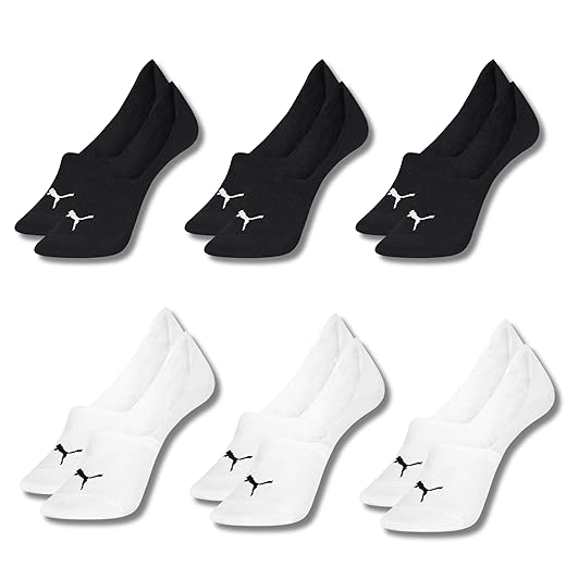 Kit 06 Pares Meias Puma Sapatilha Super Invisível Feminino Adulto