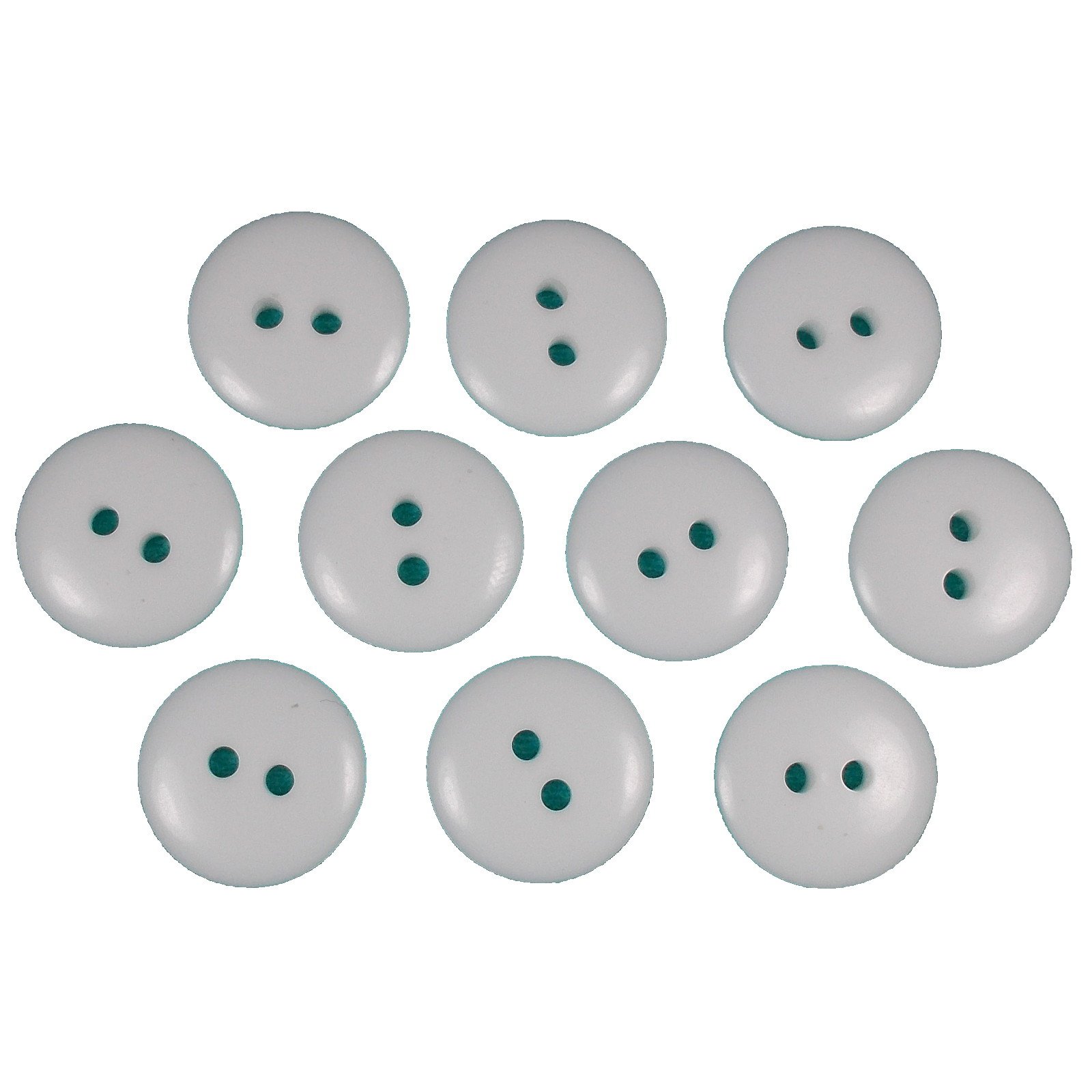 Push The Button White Smartie Buttons Polyester Round 2 Hole Pack Of 10 (, 20Mm)