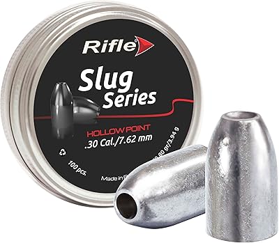 Rifle Hollow Point Slug Air Gun Pellets | .30 Caliber | 7.62 mm | 60.8 gr | Slug Designed for Target Shooting and Hunting | 100 Count