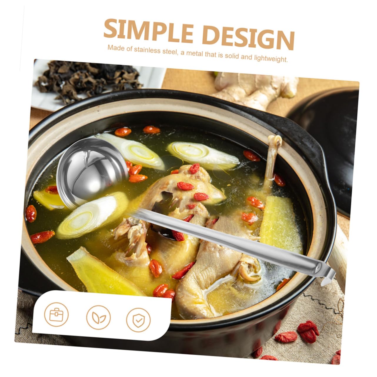 PRETYZOOM 6 Piezas Cucharas Pequeñas Inoxidable para Servir Sopa y Salsa Cucharón Versátil y Resistente para Cocina Diaria de Diseño Portátil y Duradero
