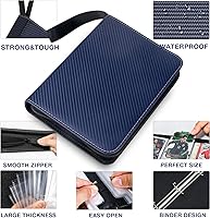 Vista 3 de Carpeta de tarjetas de 4 bolsillos para 400 tarjetas, compatible con carpetas de tarjetas intercambiables, fundas para tarjetas, tarjetas deportivas