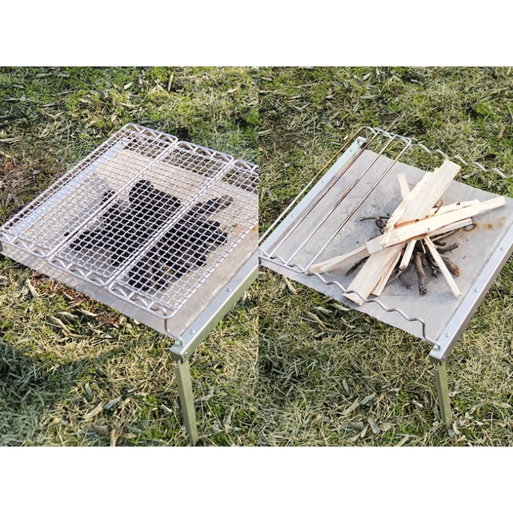 Ogród ognisko palenisko ze stali nierdzewnej z przenośną torbą do przechowywania, miska na palenisko bez dymu na pellet drzewny ze stojakiem na zewnątrz miska na ognisko do grilla (rozmiar: A)