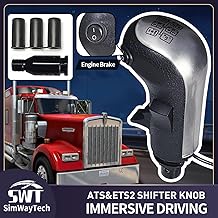 USB Shifter Knob for ATS & ETS2 PC For Logitech G25 G27 G29 G920 G923 Thrustmaster TH8A Fanatec SQ Moza PXN A7 (silver)