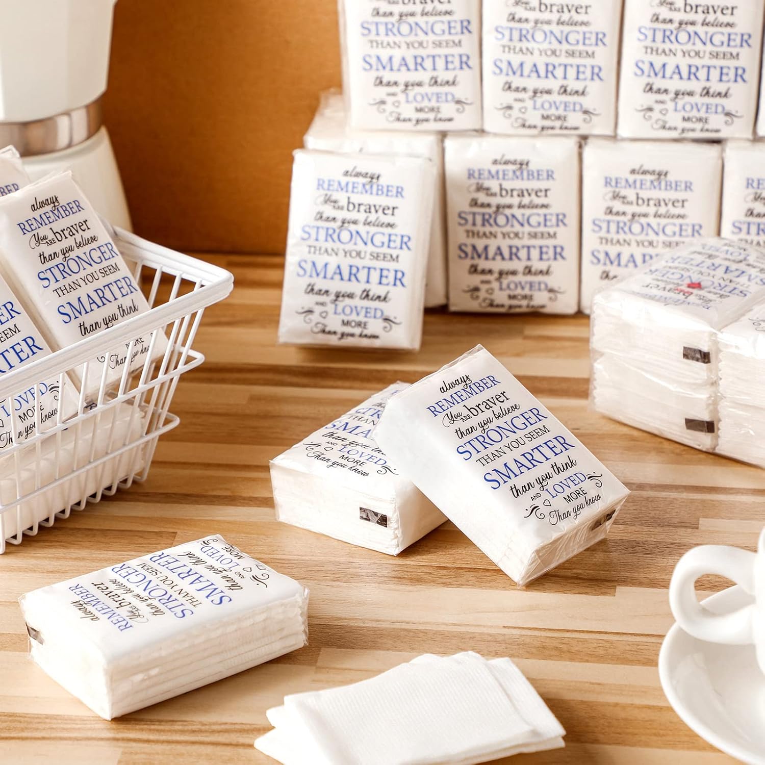 Travel Tissue Packs Bulk Inspirational Pocket Travel Packs Appreciation Individual Tissue for Toilet Wedding Party Daily Use Swag Bag Stuffers Self Care Items Bulk(60 Pcs) - Image 7