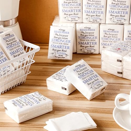 Miniatura 4 de Paquetes de pañuelos de viaje a granel inspiradores de bolsillo de viaje, paquetes de pañuelos individuales para viajes, inodoro, boda, fiesta, uso