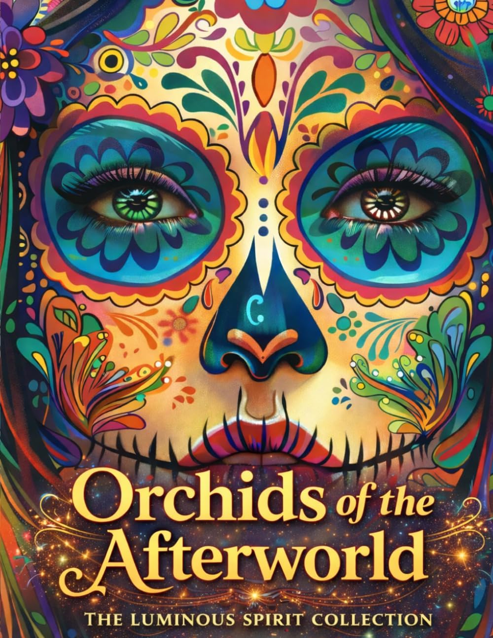 Orchids of the Afterworld: The Luminous Spirit Collection: A Mystical Adult Coloring Book with Sugar Skull Portraits, Exotic Floral Designs, Mandala Patterns, and Mindfulness Art for Relaxation