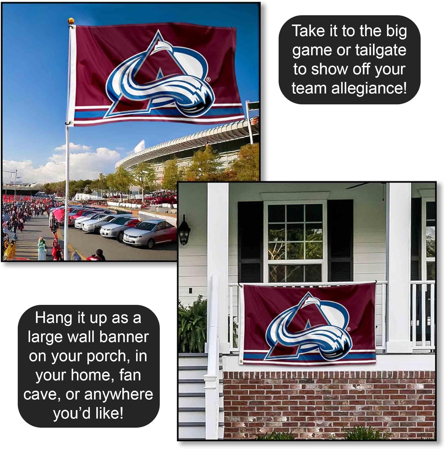 Colorado Avalanche Flag 3x5 Banner - Image 4