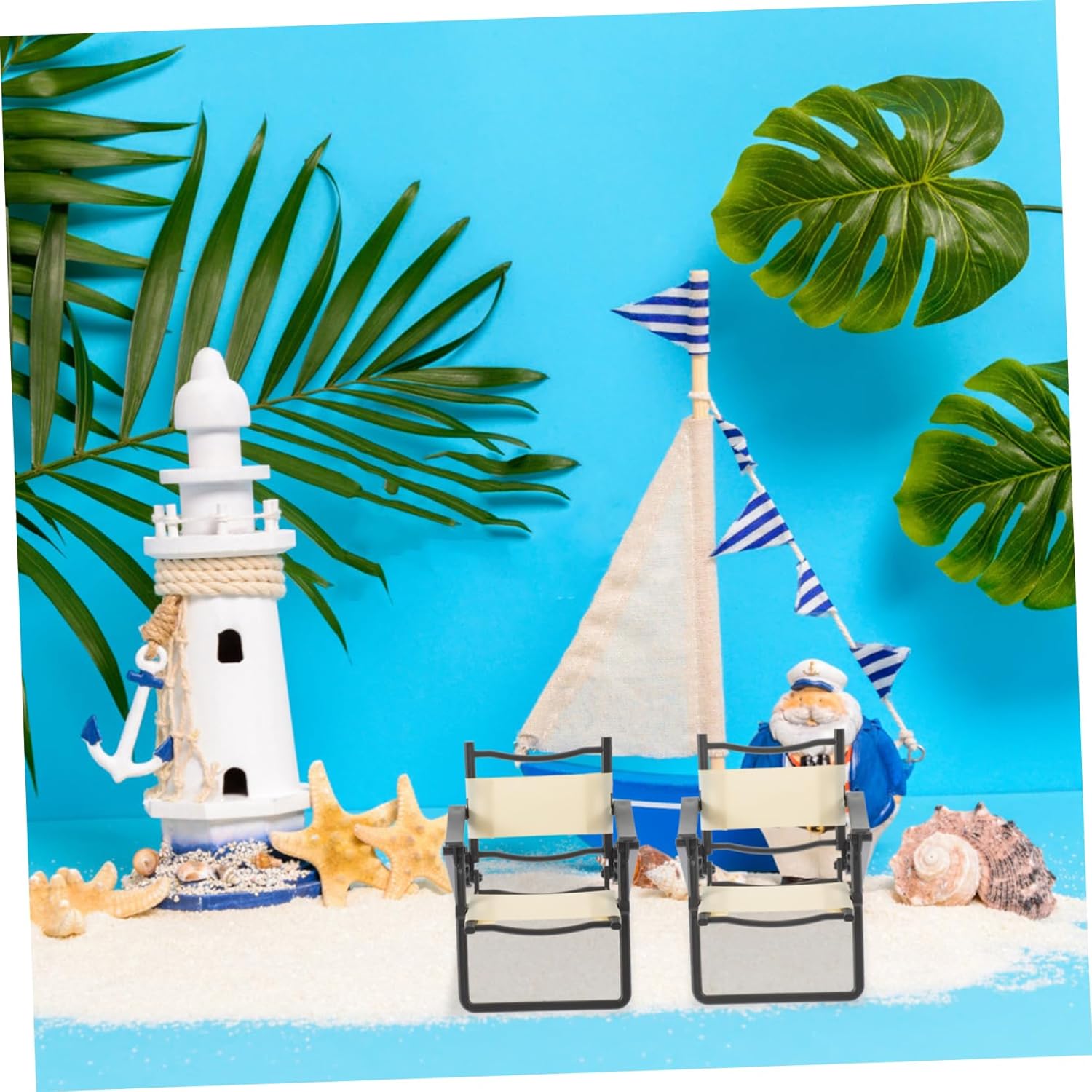 20pcs Miniature Folding Chair Dollhouse Beach Chairs Portable Props for Phones Stylish Decor for Imagination and Hands Play for Miniature Furniture Enthusiasts