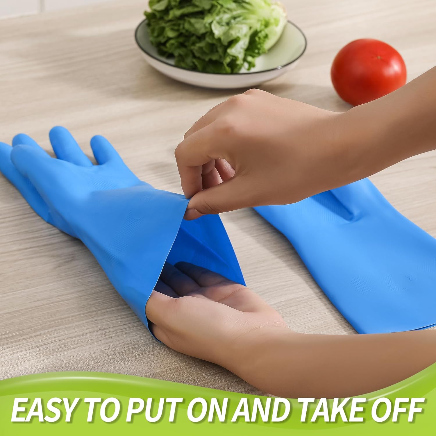 Zubebe 10 Pares De Guantes Para Lavar Platos, Guantes Impermeables Reutilizables De Látex Grueso