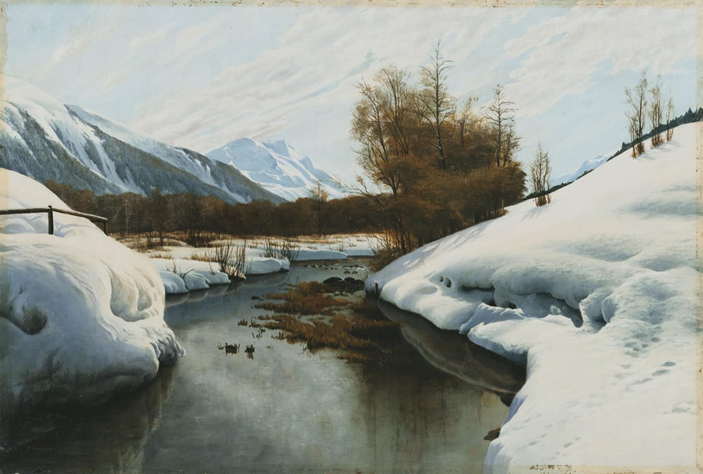Cuadro Peder Monsted de St Moritz para transformar la decoración de tu salón moderno 5