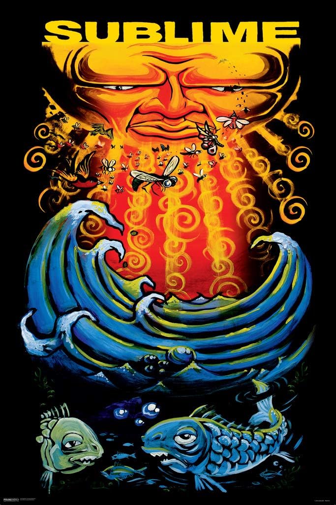 Pyramid America Sublime Sun and Fish Music Cool Wall Decor Art Print Poster 24x36