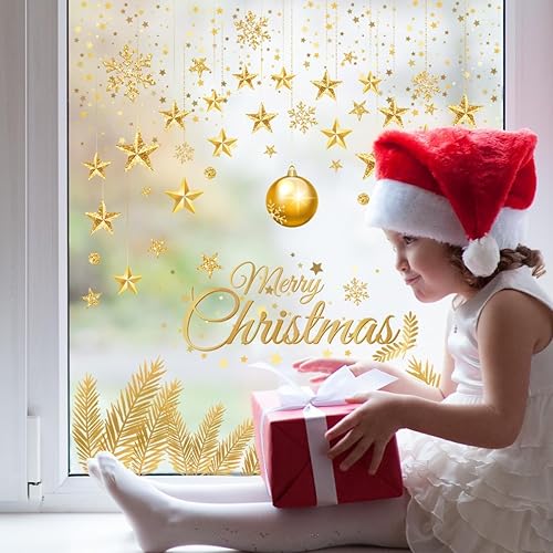 Miniatura 49 de Calcomanías de pared para árbol de Navidad, calcomanías de pared de árbol de Navidad, vinilo de Feliz Navidad, calcomanía de arte de pared extraíble