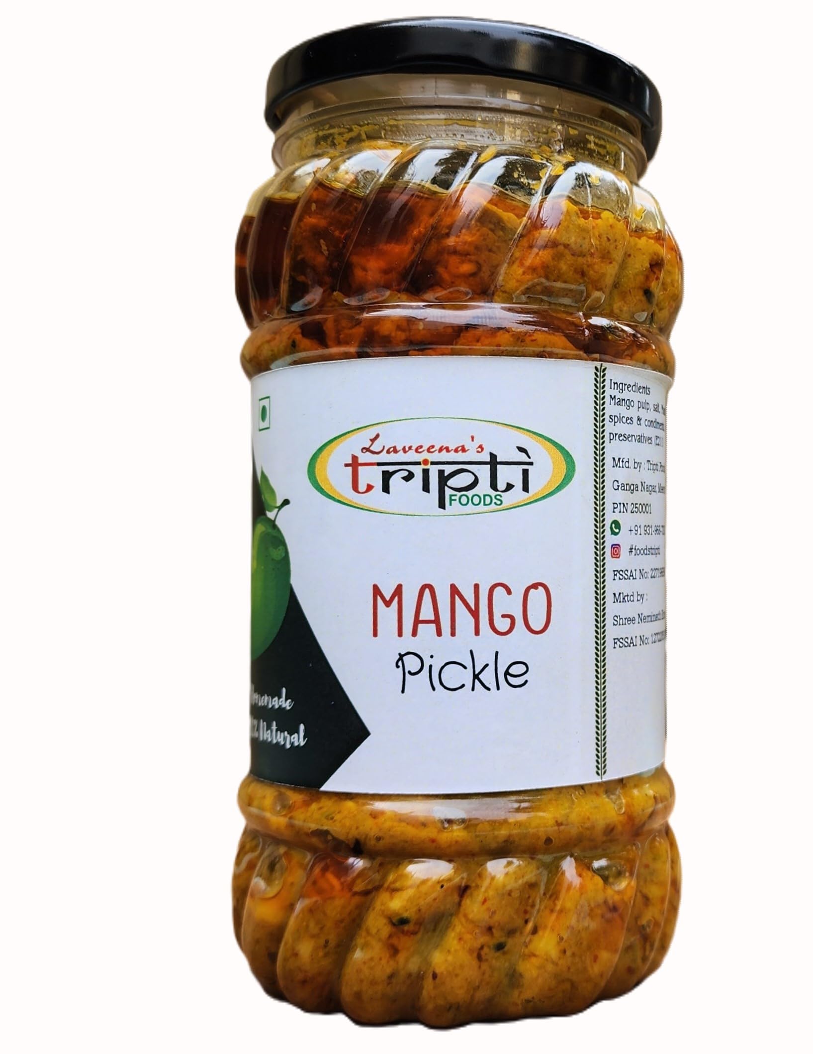 Laveena's Tripti MANGO PICKLE ACHAR | AAM SADA (Pack Of 1, 400 GR)