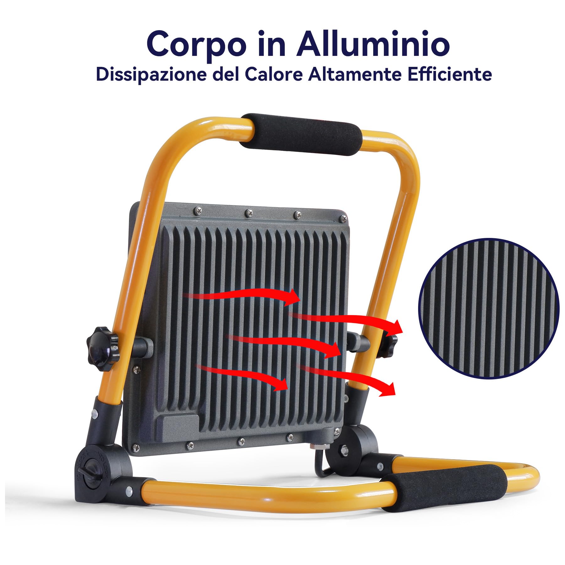 Faretto LED Da Cantiere 150W OUSIDE - 15000 Lumen Con Cavo 4m E Staffa Pieghevole - Foto 13